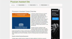 Desktop Screenshot of physicianassistantsite.com